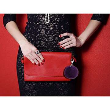 Cityelf Faux Rabbit Fur Ball Keychain for Stylish Bags