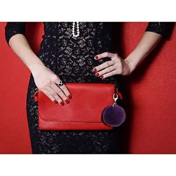 Cityelf Faux Rabbit Fur Ball Keychain for Stylish Bags
