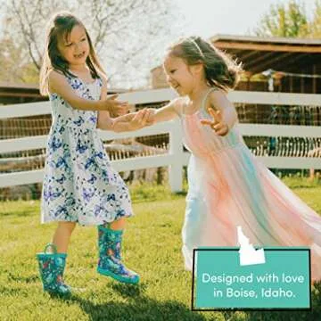 Lone Cone Elementary Collection - Premium Natural Rubber Rain Boots with Matte Finish for Toddlers and Kids