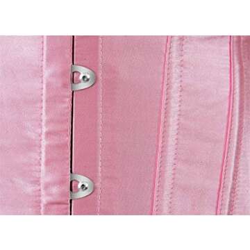frawirshau Corset Tops for Women Plus Size Corsets Pink Corset Top Renaissance Corset Pink Burlesque Corset Size M