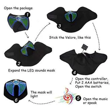 LED Music Mask - Sound Activated Rave Accessory
