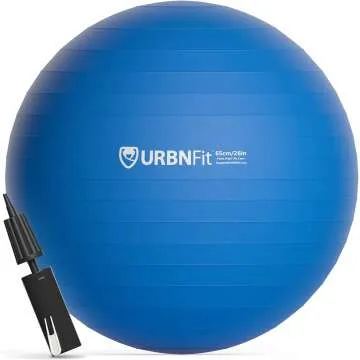 URBNFit Anti-Burst Yoga Ball with Quick Pump