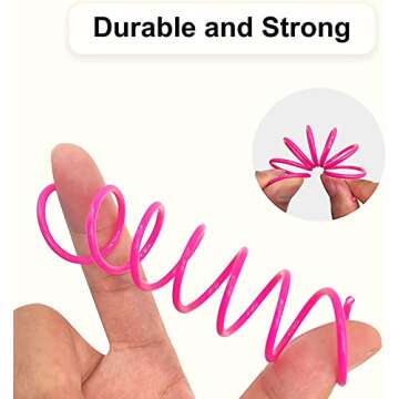 AGYM Colorful Plastic Spring Cat Toys, 30 Pack Spiral Springs for Indoor Cats to Swat, Bite, Hunt, Interactive Toys for Cats and Kittens