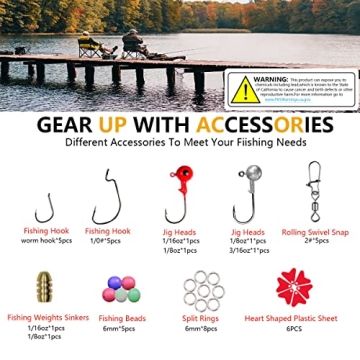 UperUper Fishing Lures Kit - 26 Assorted Fishing Baits