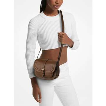 AFKOMST Crossbody Bags for Women,Small Saddle Purse and Boho Cross Body Handbags,Vegan Leather