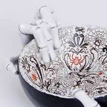 Gothic Halloween Skeleton Hands Candy Bowl Decor