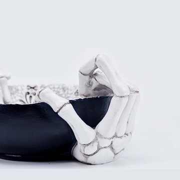 Gothic Halloween Skeleton Hands Candy Bowl Decor