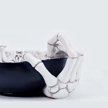 Gothic Halloween Skeleton Hands Candy Bowl Decor