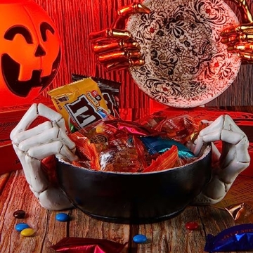 Gothic Halloween Skeleton Hands Candy Bowl Decor