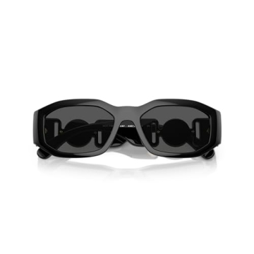 Versace Man Sunglasses Black Frame Dark Grey Lenses 53MM