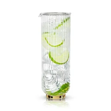 Elegant Viski Gatsby Vintage Cocktail Mixing Glass - 47oz Design
