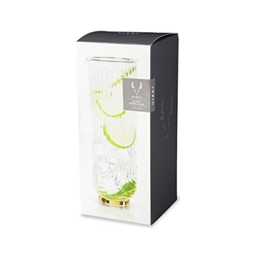 Elegant Viski Gatsby Vintage Cocktail Mixing Glass - 47oz Design