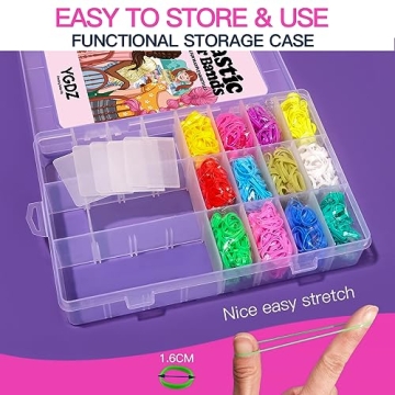 Colorful 24 Color Mini Hair Rubber Bands for Kids