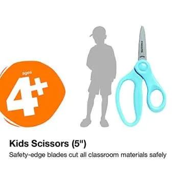 Fiskars Kids Scissors 5 Inch Pointed-tip Red Pack of 2