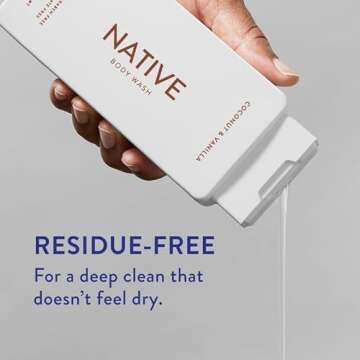 Native Body Wash Contains Naturally Derived Ingredients | For Women & Men, Sulfate, Paraben, & Dye Free Leaving Skin Soft and Hydrated | Coconut & Vanilla 18 oz - 2 Pk