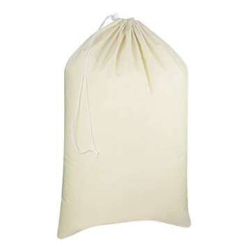 COTTON CRAFT Extra Large Laundry Bags - Heavy Duty Cotton Canvas Drawstring Closure Washable Laundry...