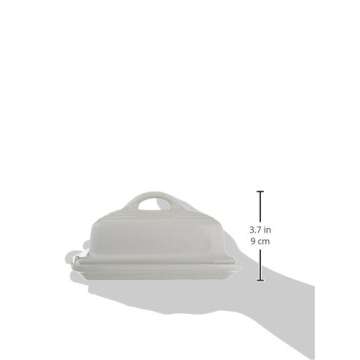 Le Creuset Stoneware European Butter Dish, White