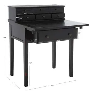 Safavieh Abigail Distressed Black Writing Desk for Home