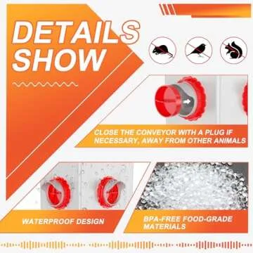 ZenxyHoC DIY Chicken Feeders No Waste Poultry Feeder with Covers & Gravity Feed Kit