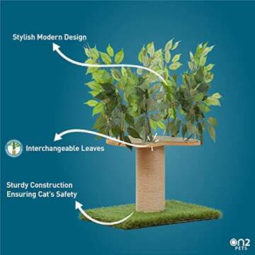 On2 Pets 2ft Kitty Tree with Interchangeable Leaves
