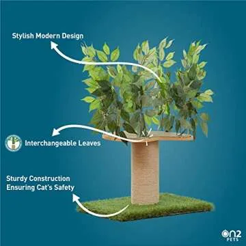 On2 Pets 2ft Kitty Tree with Interchangeable Leaves