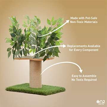 On2 Pets 2ft Kitty Tree with Interchangeable Leaves
