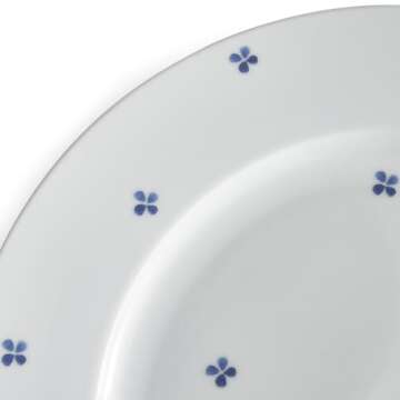 Portmeirion Home Blue Indigo Dinnerware Set | 16 Piece Dish Set with Blue and White Floral Design | Service for 4 | Made from Porcelain | Microwave and Dishwasher Safe