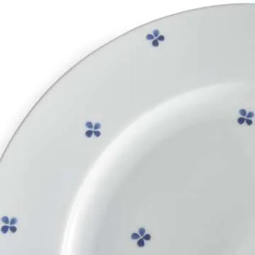 Portmeirion Home Blue Indigo Dinnerware Set | 16 Piece Dish Set with Blue and White Floral Design | Service for 4 | Made from Porcelain | Microwave and Dishwasher Safe