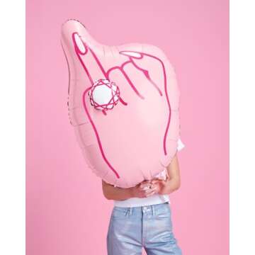xo, Fetti Bachelorette Party Decorations 3D Ring Finger Balloon - 1 pc, 40 inch, XL | Bride to Be, E...