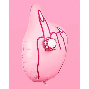 xo, Fetti Bachelorette Party Decorations 3D Ring Finger Balloon - 1 pc, 40 inch, XL | Bride to Be, Engagement Party Supplies, Bridesmaid Favor, Bridal Photo Booth