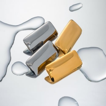 CETVLY Chunky Rectangle Gold Plated Earrings for Women