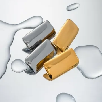 CETVLY Chunky Rectangle Gold Plated Earrings for Women