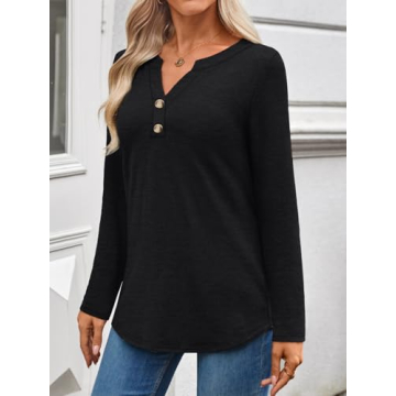 WYNNQUE Women's Long Sleeve Shirts - Elegant Casual Tops
