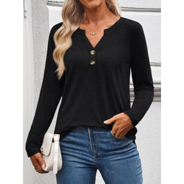 WYNNQUE Women's Long Sleeve Shirts - Elegant Casual Tops