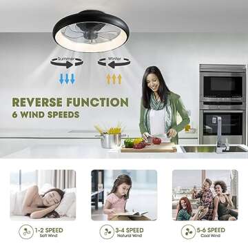 LUDOMIDE Smart Ceiling Fan with Remote Control