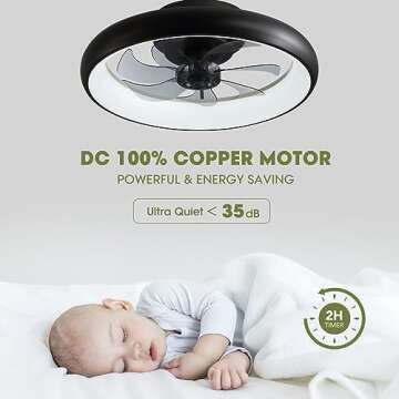LUDOMIDE Smart Ceiling Fan with Remote Control