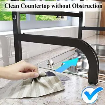 Over The Sink Dish Drying Rack Adjustable Metal Storage