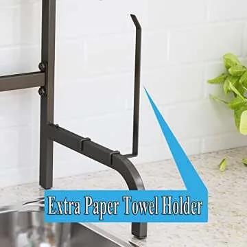 Over The Sink Dish Drying Rack Adjustable Metal Storage