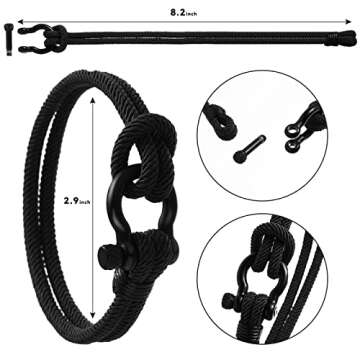 BTTLVZC To My Son Bracelet from Mom with Inspirational Love Quotes, Birthday Gifts, Graduation Gift from Mother Dad, Thanksgiving Christmas Gift to Son, Black, 8 25 inch