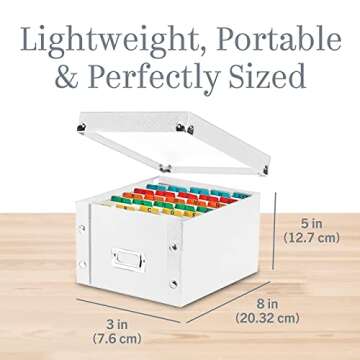 Snap-N-Store CD Storage Box - Pack of 1/2 - Durable Disc Holder with Lid to Store for Discs (1 Pack - DVD, White)