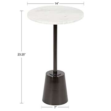 Kate and Laurel Tira Round Side Table for All Spaces