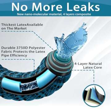 50 FT Expandable Hose with 10 Nozzles for Easy Watering