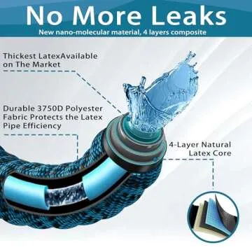 50 FT Expandable Hose with 10 Nozzles for Easy Watering