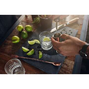 HIC Kitchen Bar Japanese-Style Double Cocktail Jigger, 18/8 Stainless Steel, 4.75-Inches, 0.5-Ounce to 2-Ounce