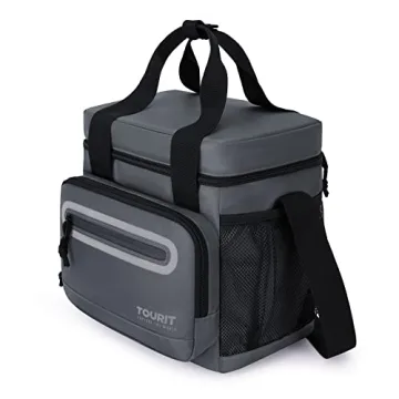 TOURIT Large Lunch Bag - Insulated Lunch Box Cooler for Work & Travel, Dark Gray