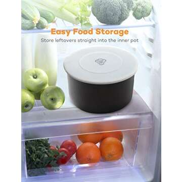 Goldlion Silicone Lid Inner Pot Cover Accessories Compatible with Ninja Foodi Pressure Cooker and Ai...