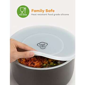 Goldlion Silicone Lid Inner Pot Cover Accessories Compatible with Ninja Foodi Pressure Cooker and Air Fryer 5 Quart 6.5 Quart and 8 Quart, Clear