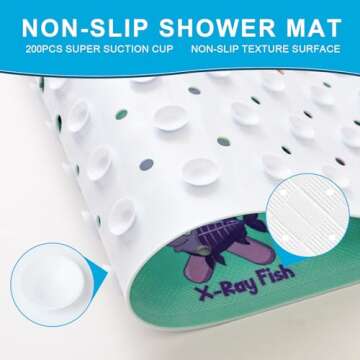 XIYUNTE Baby Non Slip Bath Mat - Fun Alphabet Design