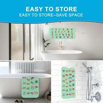 XIYUNTE Baby Non Slip Bath Mat - Fun Alphabet Design