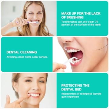 COCOBURI 50 Count Individually Wrapped Dental Floss Picks